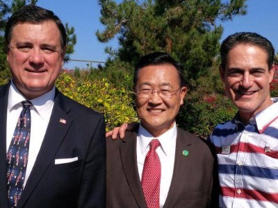 Steven Choi with Don Wagner and Todd Spitzer